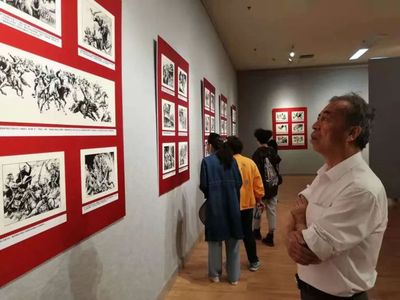 来金昌市美术馆,看红西路军连环画巡回展